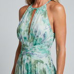 Nuala Floral Halter Midi Dress - Charlotte & Willow, side view