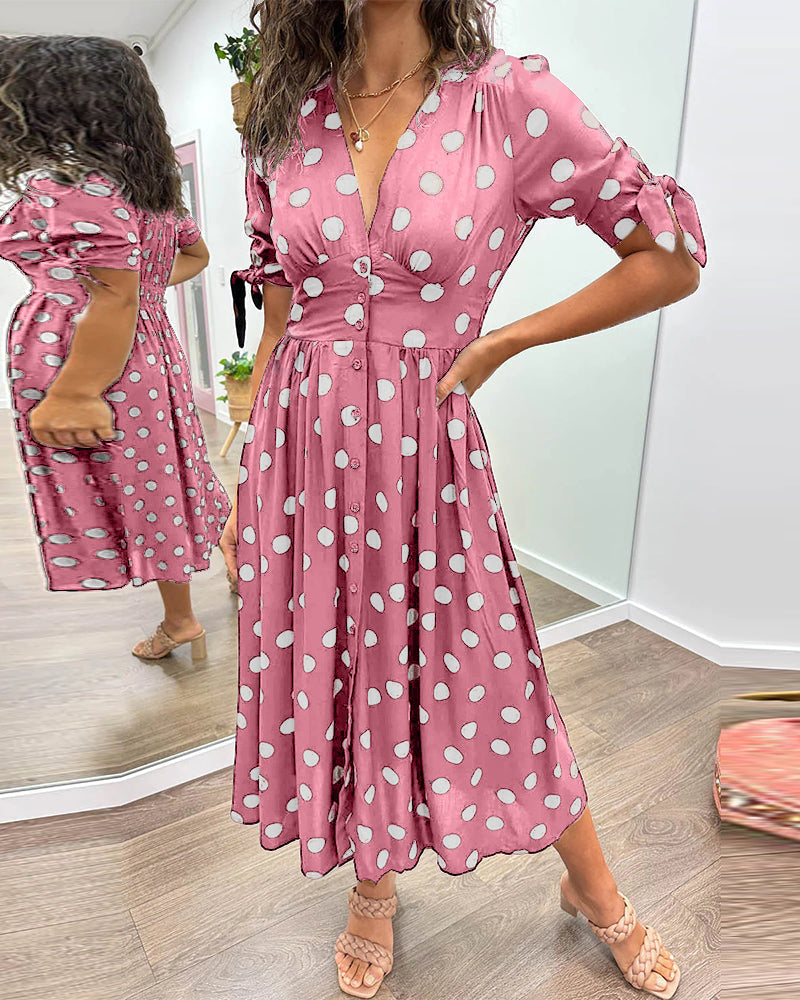 Anaïs - Robe Élégante Pois