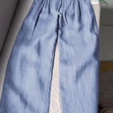 Camm | Wide-leg Pants in Cotton and Linen Blend