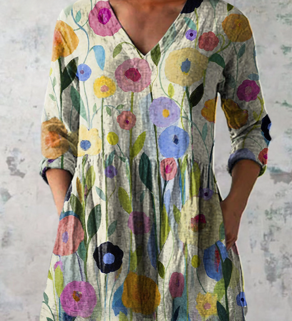 Aisling V Neck Long Blouse - Charlotte & Willow