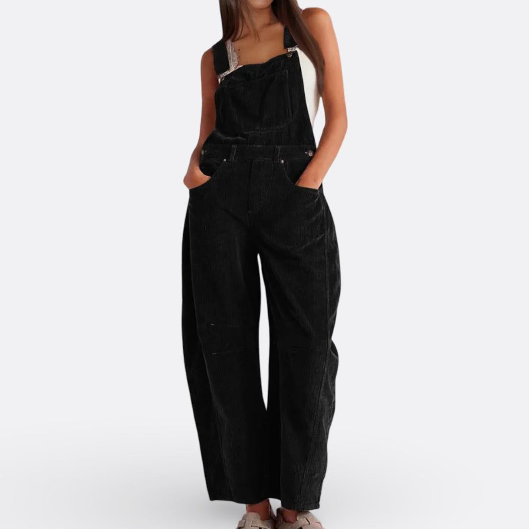 Sorcha - Wide Leg Trousers in Monochrome - Charlotte & Willow, back