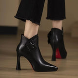 Valentina | Buckle Heel Ankle Boots