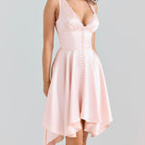 Céline - Elegant Satin Lace Gown