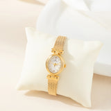 Alice - Elegant Gold Oval Timepiece