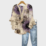 Justine - Purple Floral Blouse
