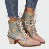 Céline - Ankle Boots with Oriental Design