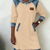 Katnise | Casual Hooded Dress with Contrasting Style