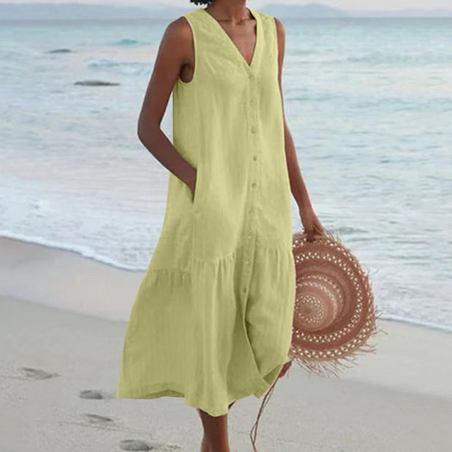 Aoibheann - Sophisticated V-Neck Dress - Charlotte & Willow, product photo 7