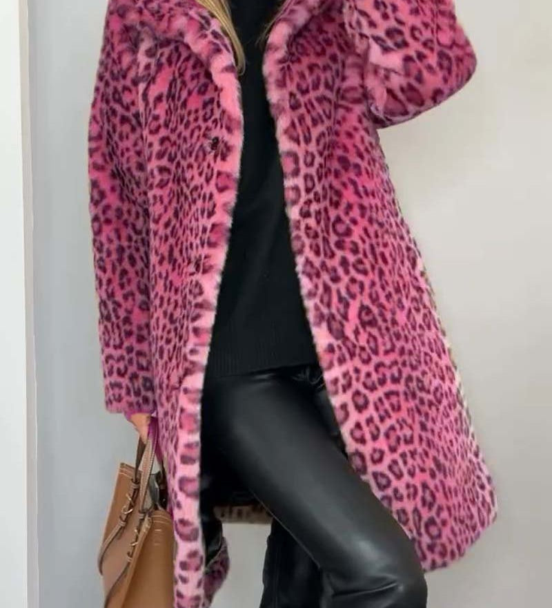 Clara - Chic Leopard Print Coat - Charlotte & Willow, product photo 6