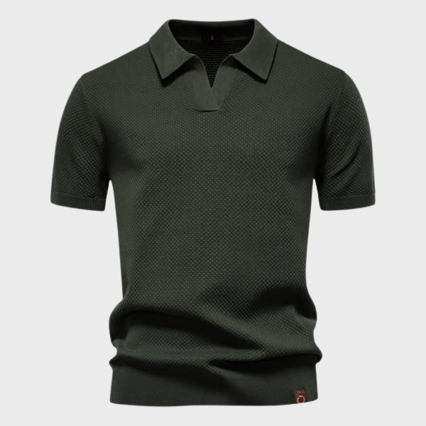 Tadhg - Luxe Tailored Polo - Charlotte & Willow, detail