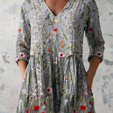 Maeve V Neck Long Blouse - Charlotte & Willow