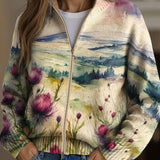 Sibéal | Watercolour Landscape Cardigan