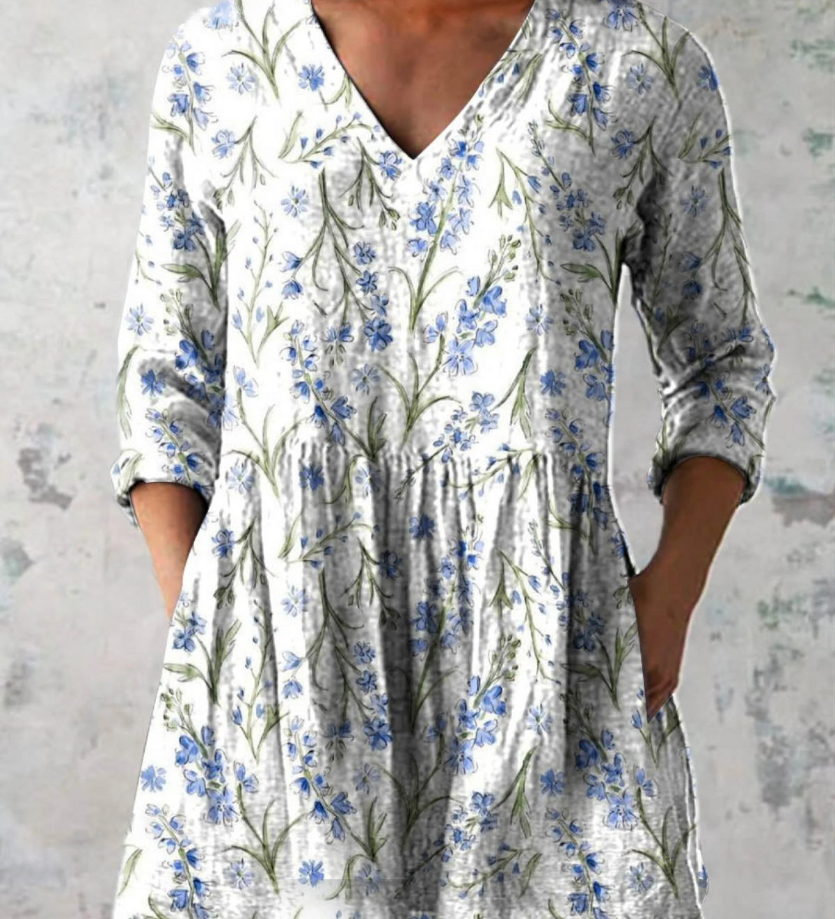Aine V Neck Long Blouse - Charlotte & Willow