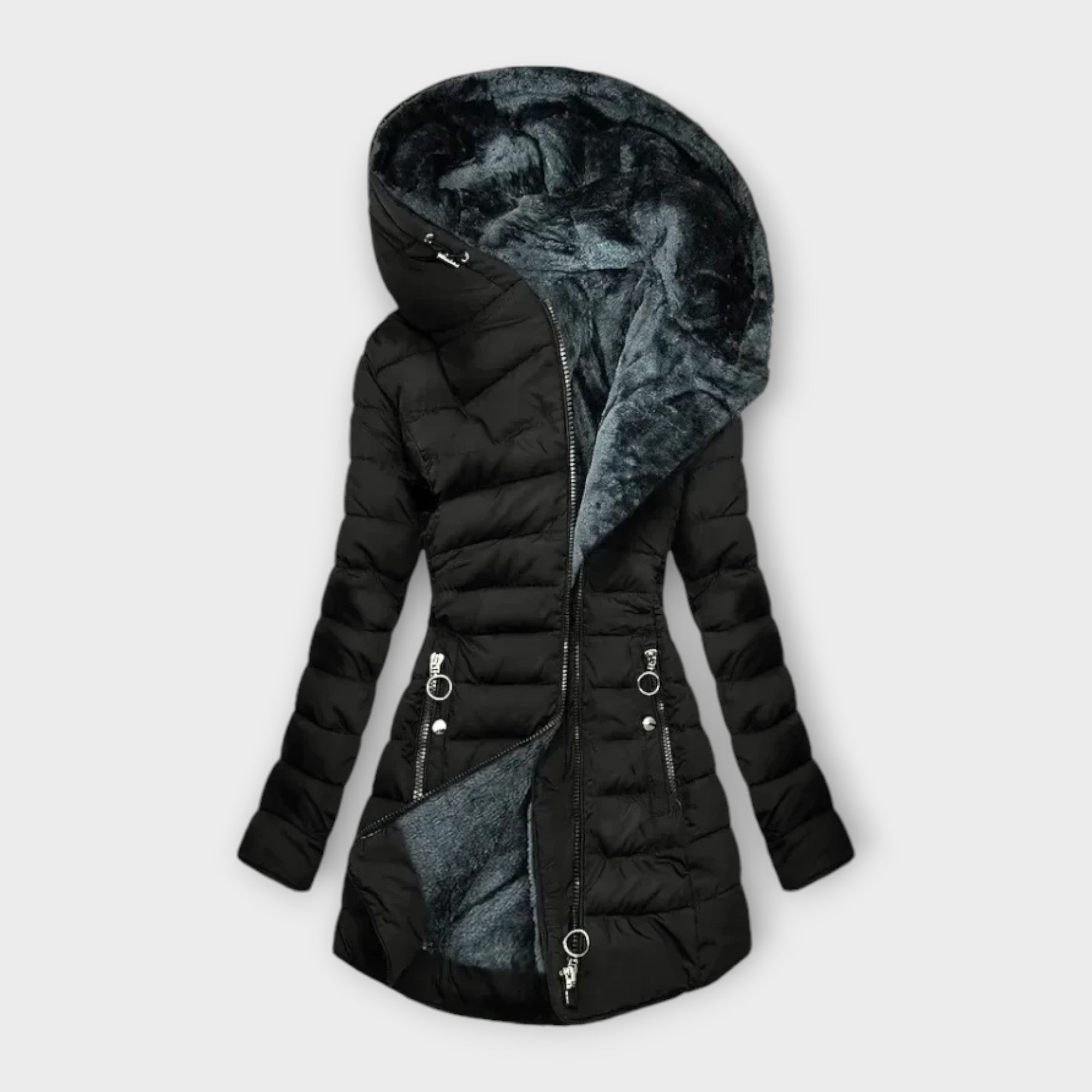 Inès - Manteau Élégant Fausse Fourrure