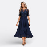 Gaëlle - Elegant Lace Midi Dress
