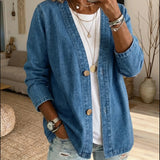 Dariah - Denim Button Coat