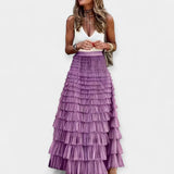 Solène - Bohemian Satin Skirt
