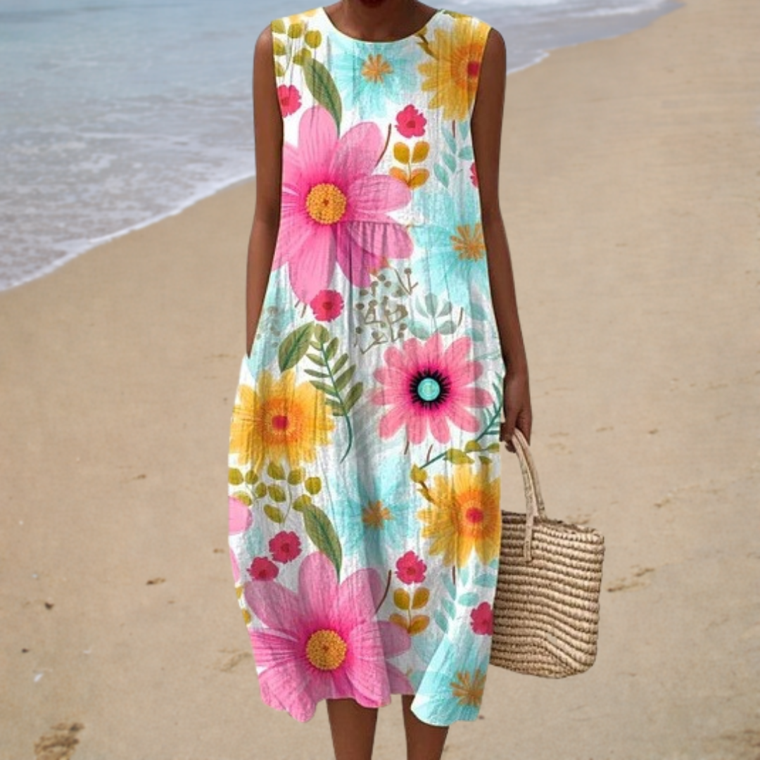 Maureen Floral Midi Dress - Charlotte & Willow