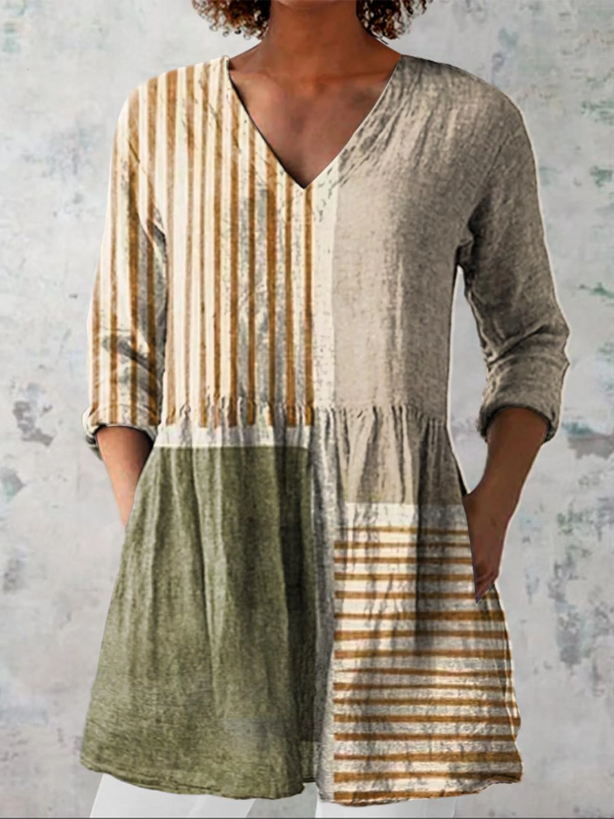 Sinead V Neck Long Blouse - Charlotte & Willow