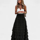 Solène - Bohemian Satin Skirt