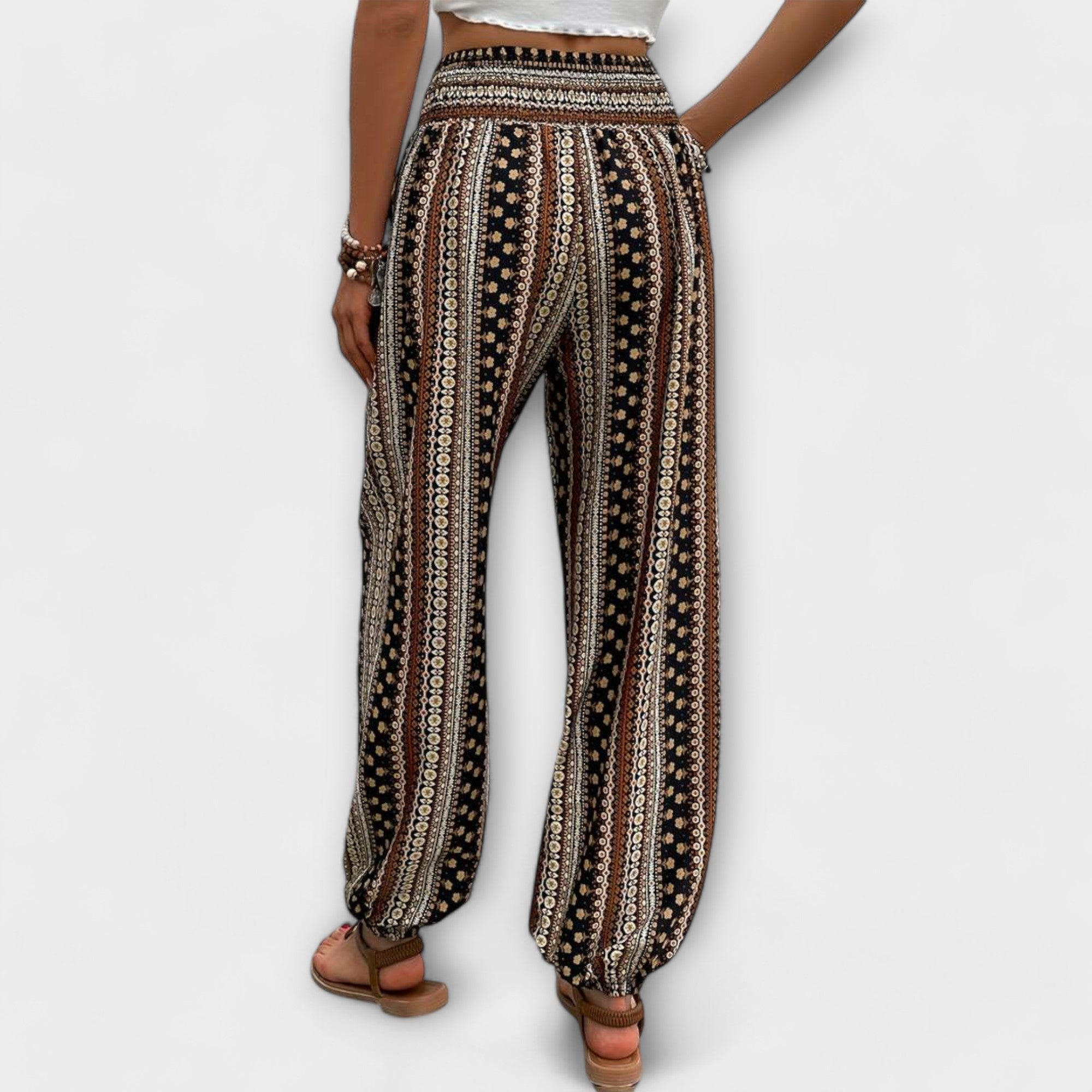 Maeve - Chic Ethnic Trousers - Charlotte & Willow, front