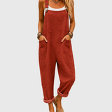 Brick Red Comfort Dungarees - Charlotte & Willow