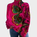 Sarah - Cozy High Neck Knit Sweater