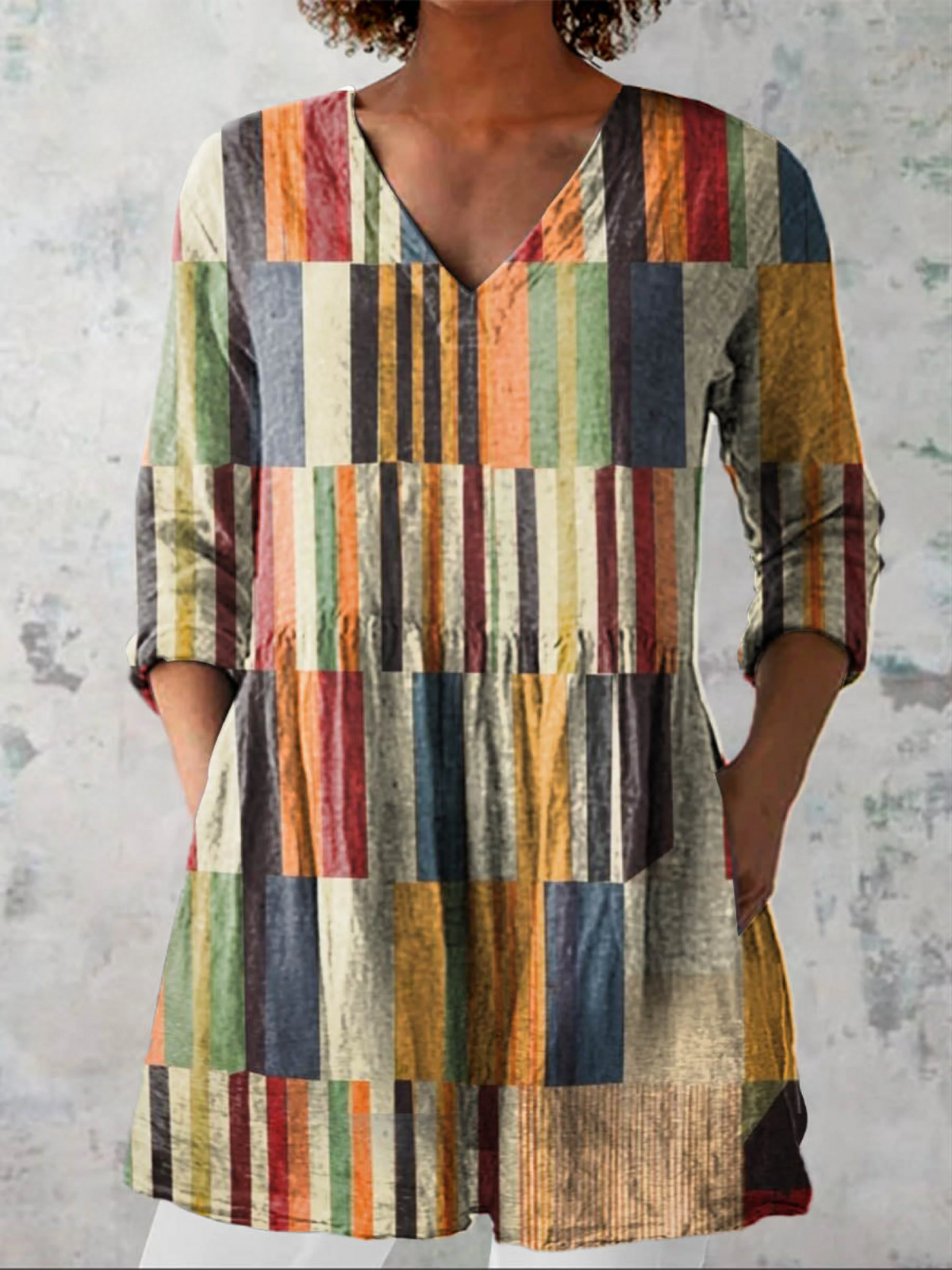 Niamh V Neck Long Blouse - Charlotte & Willow