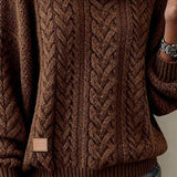 Solid Twisted Knit Sweater