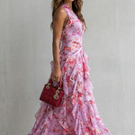 Orlaith Halter Neck Long Dress - Charlotte & Willow, front view