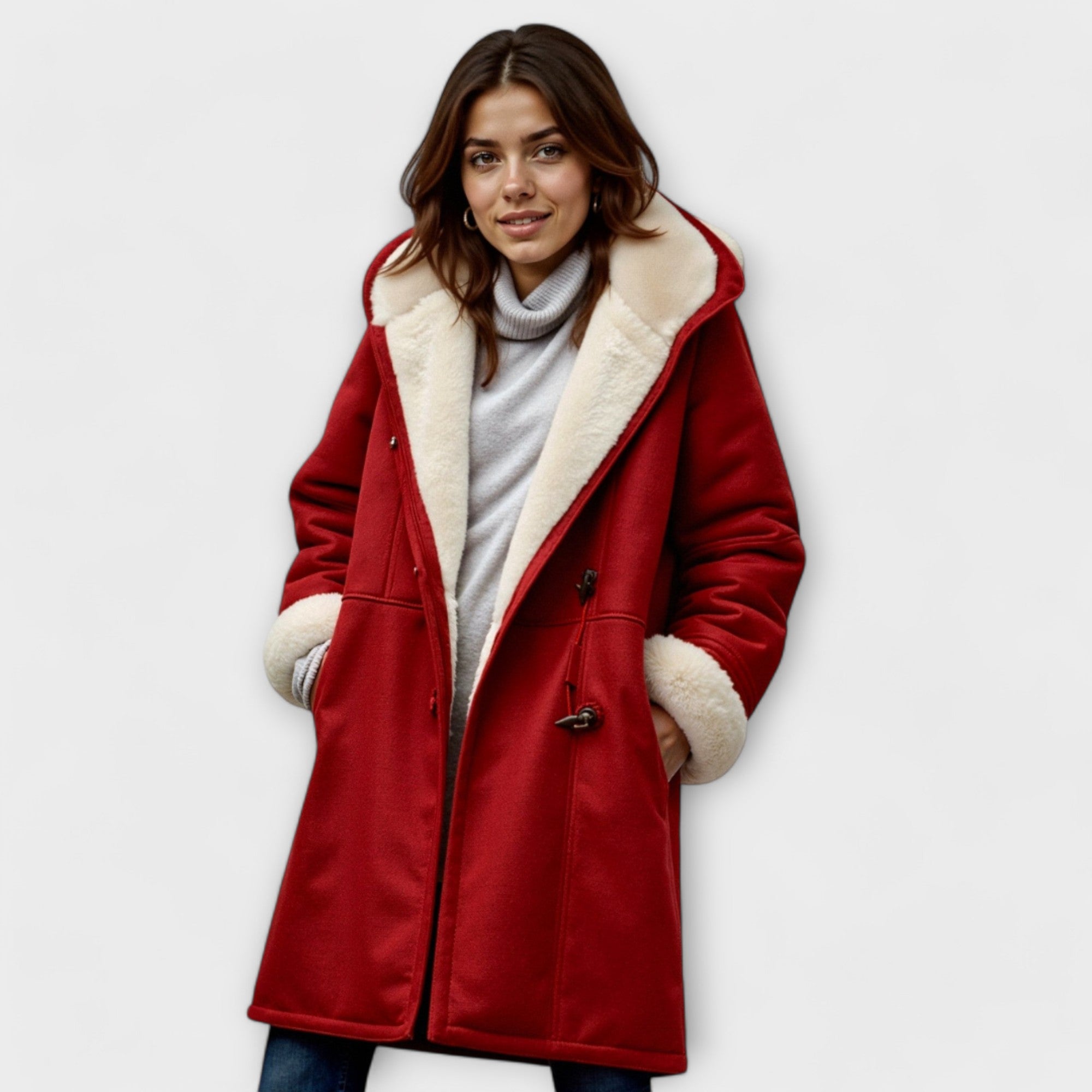 Maëlle - Sophisticated Chic Overcoat - Charlotte & Willow, detail
