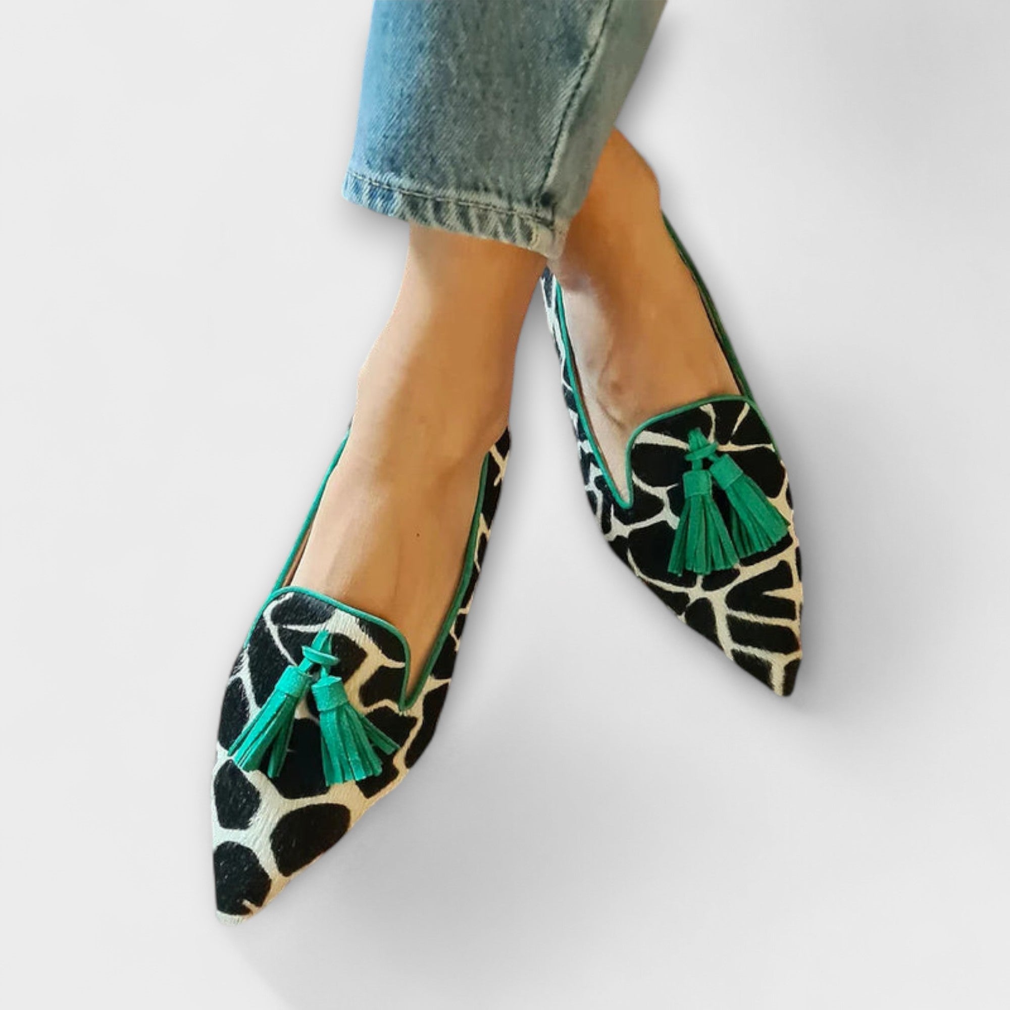 Éilis - Pom Pom Ballerina Flats - Charlotte & Willow, styled look