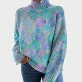 Élodie - Chic High Neck Knit Sweater