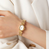 Alice - Elegant Gold Oval Timepiece