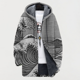Anaïs - Wave Pattern Hooded Coat