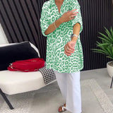 Isobel™ Elegant Leopard Printed Collar Blouse