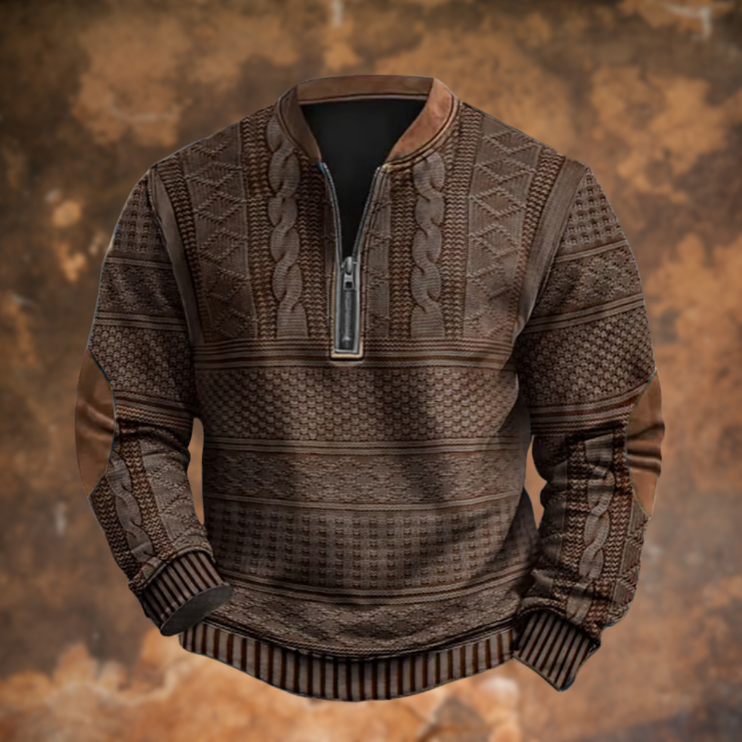 Darragh Retro Zip Up Sweatshirt - Charlotte & Willow, styled look