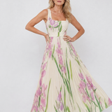 Sinead Pleated Midi Dress - Charlotte & Willow