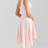 Céline - Elegant Satin Lace Gown