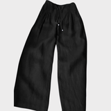 Camm | Wide-leg Pants in Cotton and Linen Blend