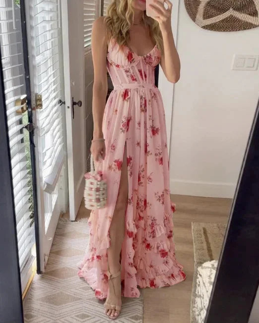 Inès - Robe Midi Fleurie