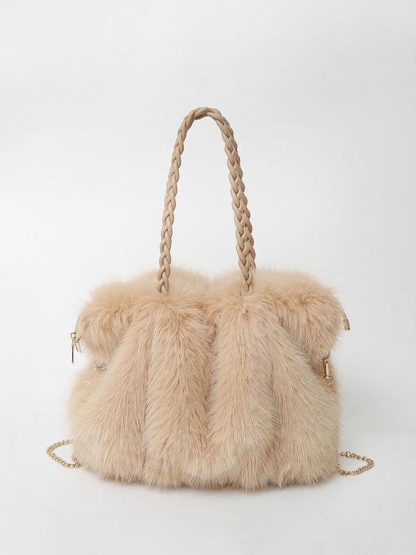 Ailany | Versatile Plush Velvet Shoulder Tote Bag