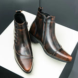 Justine - Chic Leather Ankle Boots