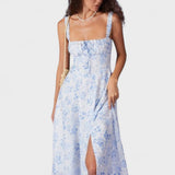 Justine - Midi Dress with Floral Print