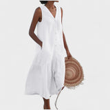 Jeanne - Sophisticated V-Neck Dress
