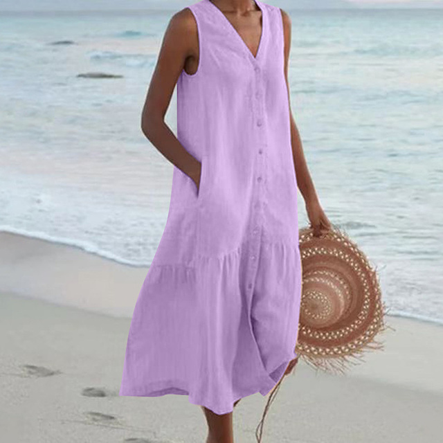 Aoibheann - Sophisticated V-Neck Dress - Charlotte & Willow, product photo 8