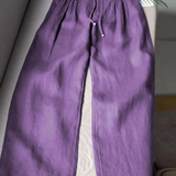 Camm | Wide-leg Pants in Cotton and Linen Blend