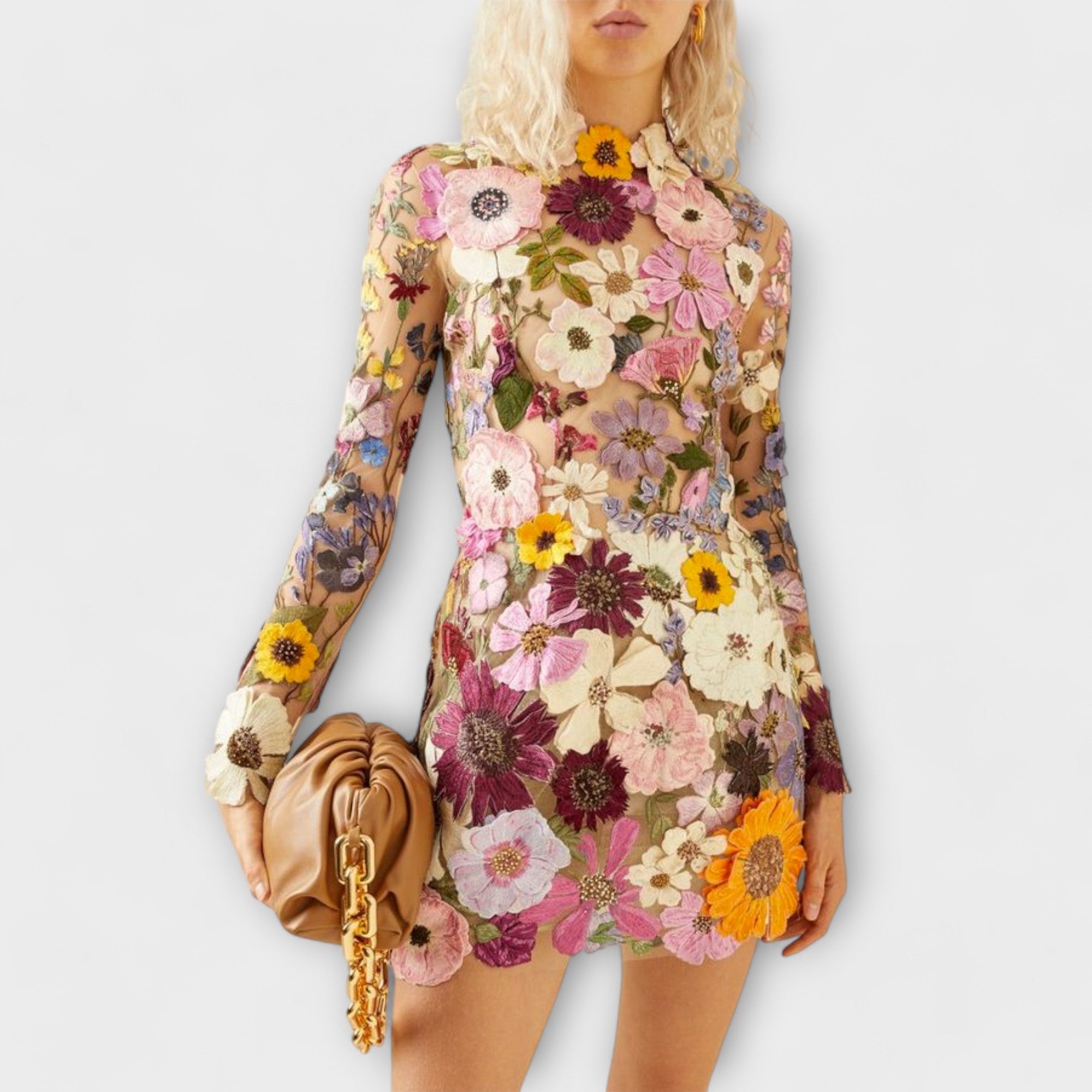 Bríd - Graceful Floral Gown - Charlotte & Willow