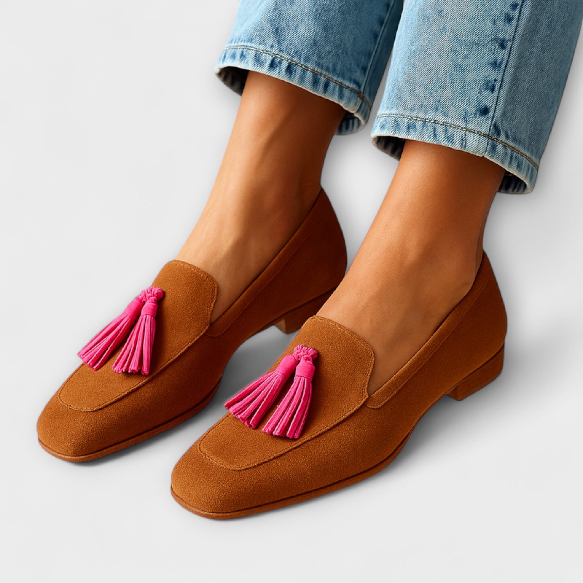 Ríona - Pom Pom Detail Loafers - Charlotte & Willow