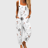 Soft Dungarees with Chicken Pattern - Charlotte & Willow